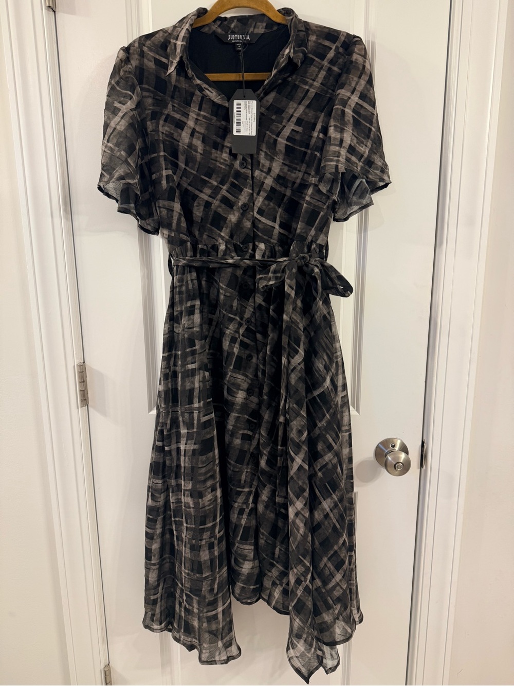 Disturbia Black Plaid Goth/Alt dress (sz 12)